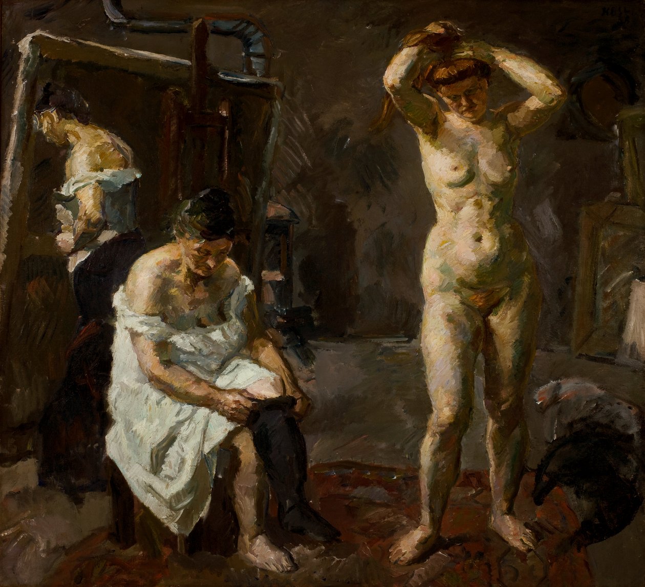 Trois femmes au studio - Max Beckmann