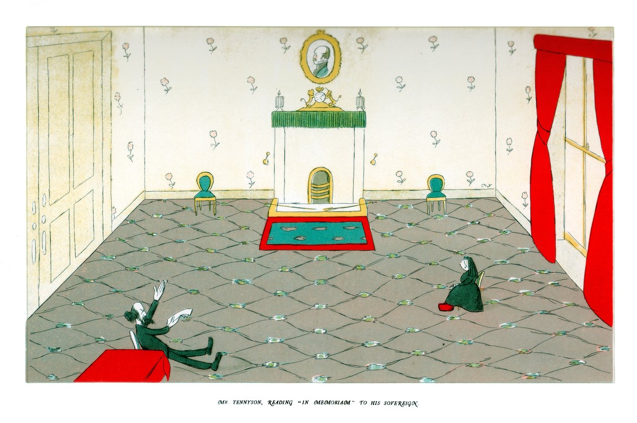 M. Tennyson lisant In Memoriam à son souverain, 1904 - Henry Maximilian Beerbohm