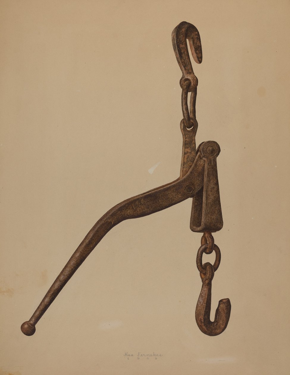 Tendeur de charge de bois, 1939 - Max Fernekes