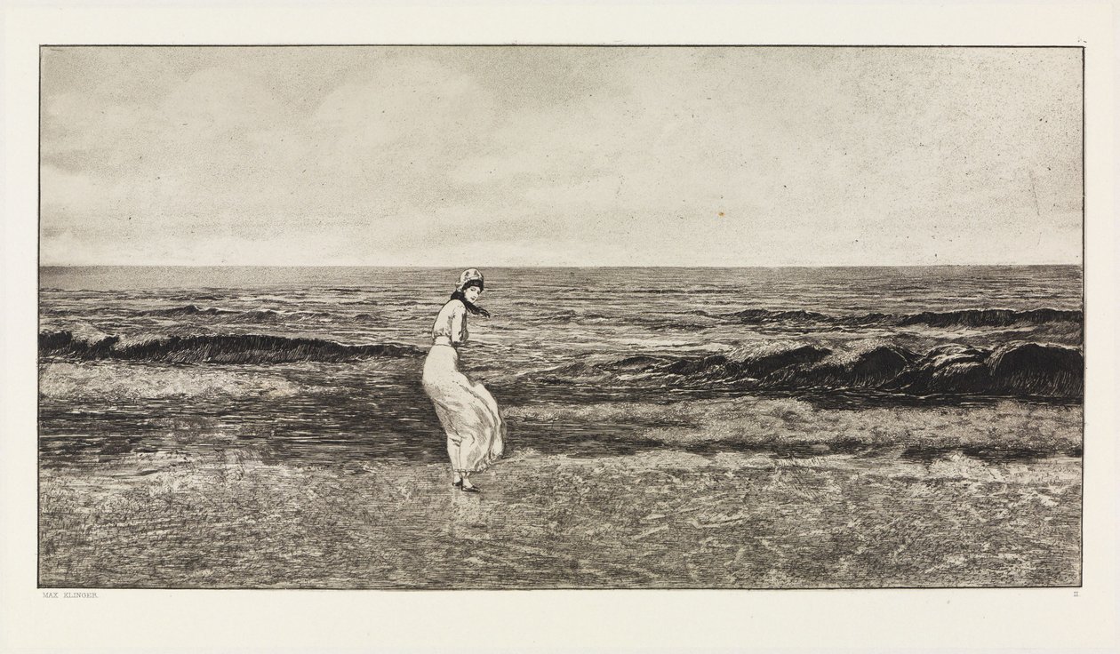 Au bord de la mer (Intermezzi, opus IV, feuille 2) - Max Klinger