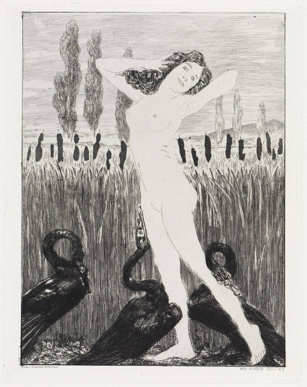 Au bord du lac (Tente, Opus XIV, 1re partie, n° 3) - Max Klinger