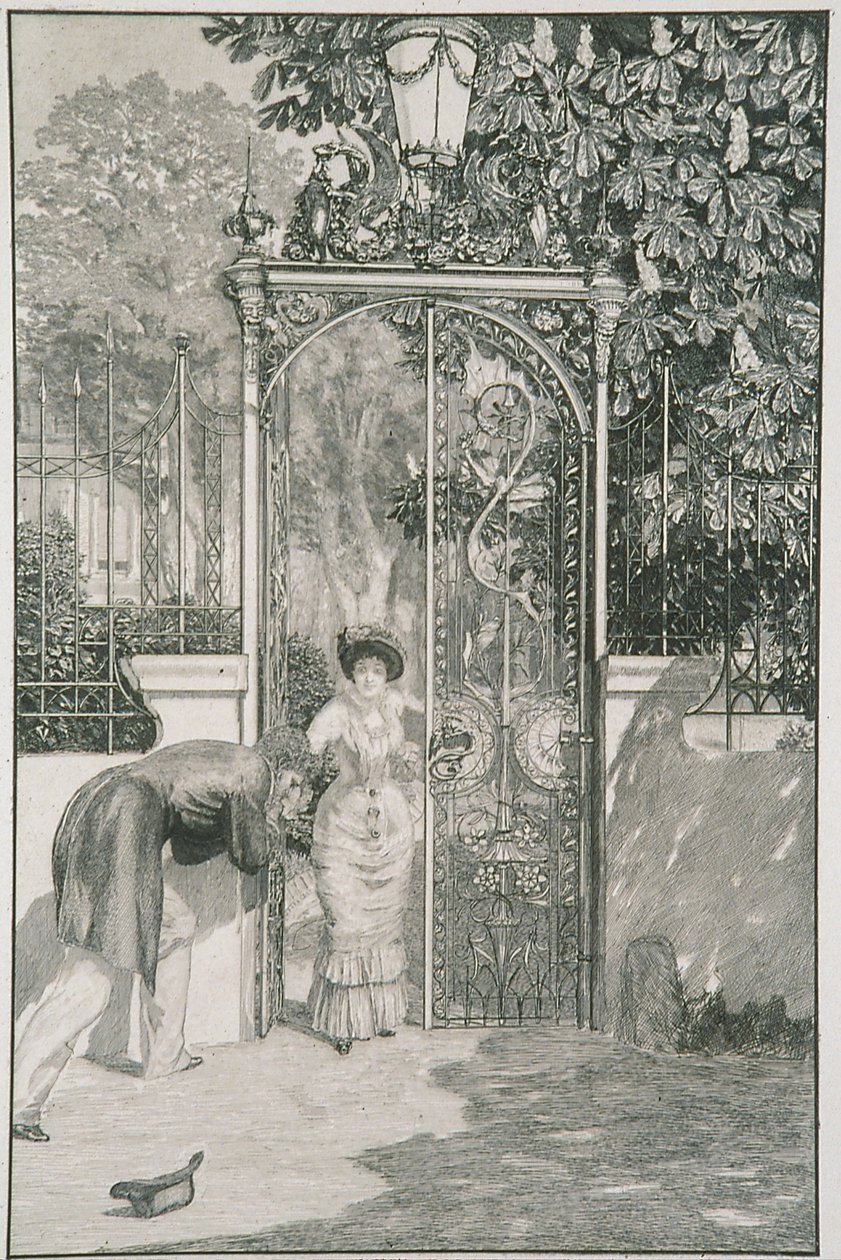 À la porte, planche 3 de la série «Un amour : Opus X» - Max Klinger