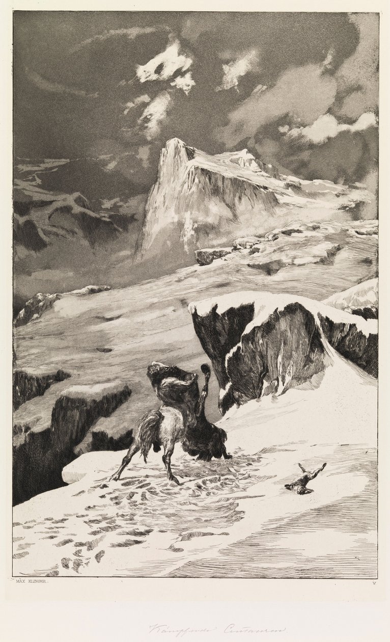 Les centaures au combat - Max Klinger