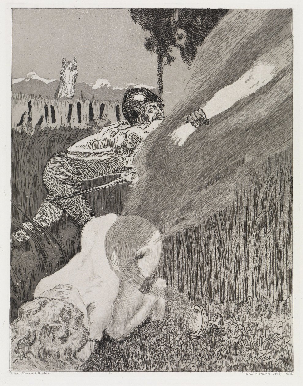 Le pied (Tente, Opus XIV, 1re partie, n° 16) - Max Klinger
