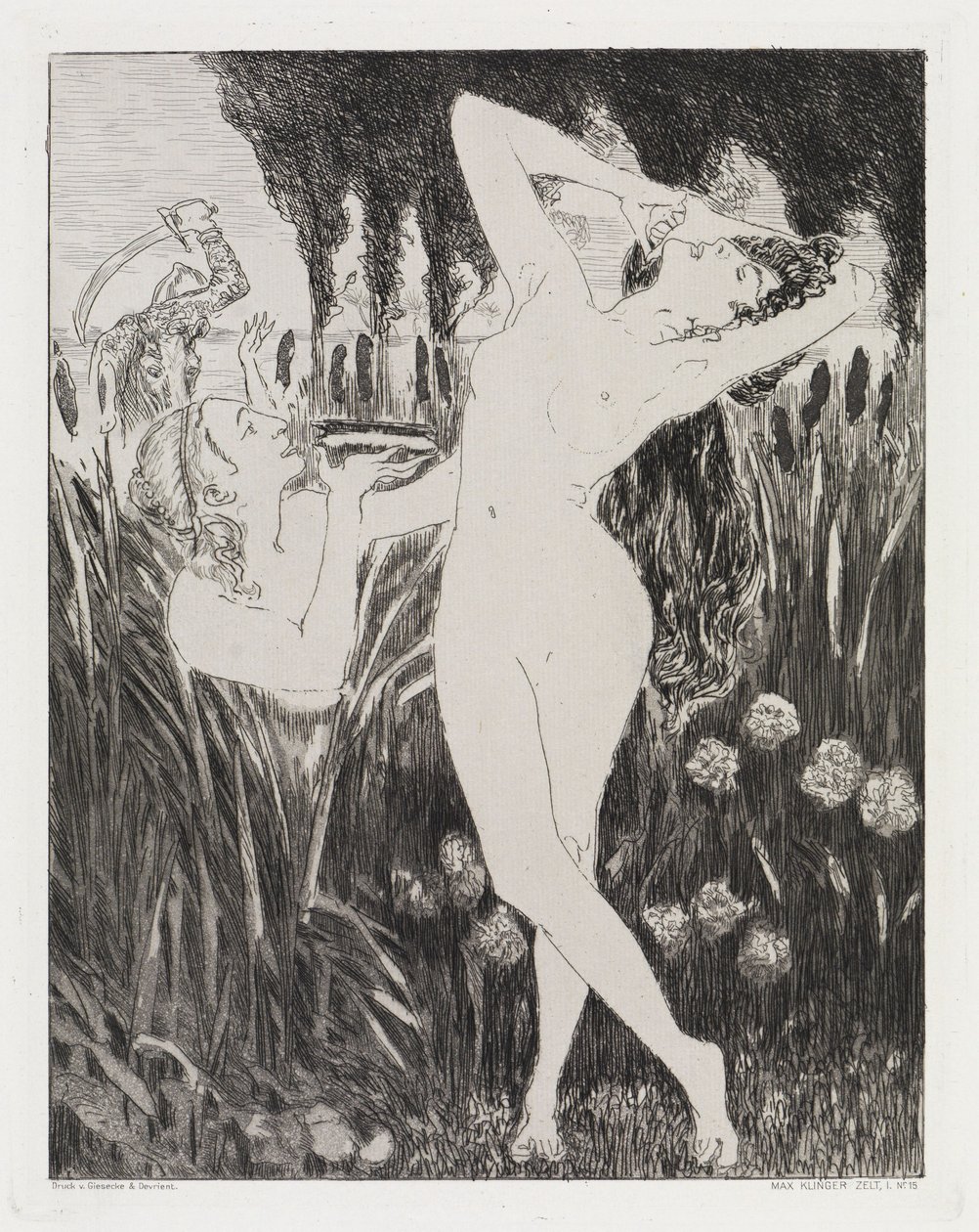 Le bol (Tente, opus XIV, partie 1, no 15) - Max Klinger