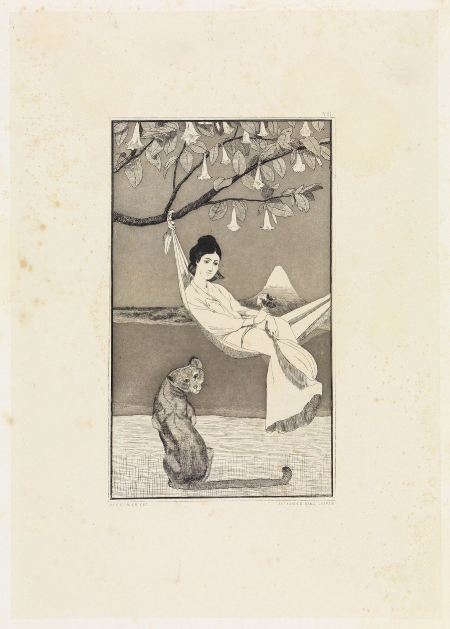 Dolce far niente (Sieste II) (Esquisses gravées, opus I, feuille 8) - Max Klinger