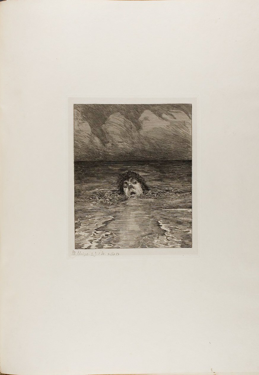 Chute, planche douze de Une Vie - Max Klinger
