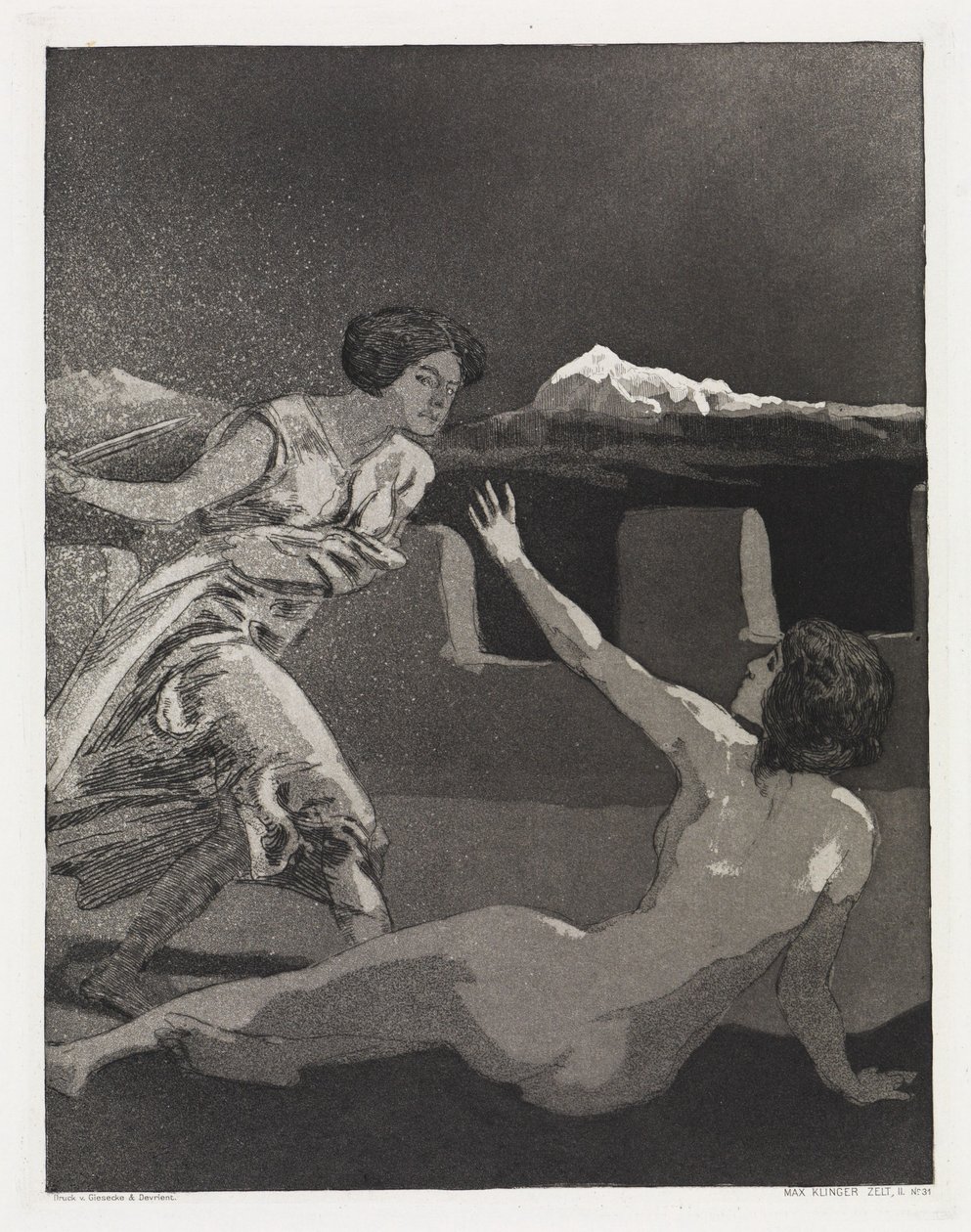 Menace (Tente, Opus XIV, 2e partie, n° 31) - Max Klinger
