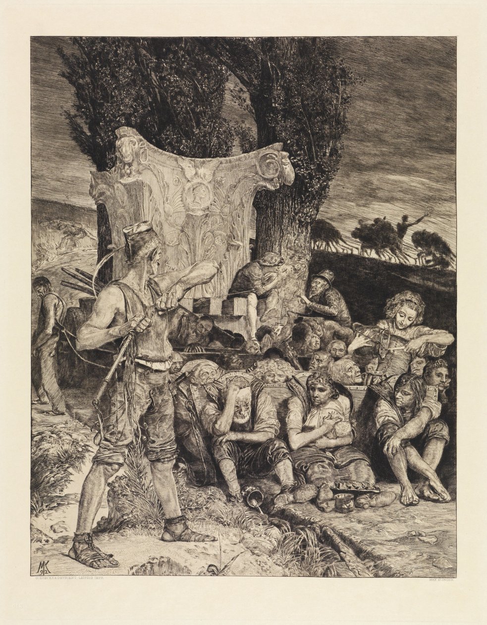 Misère (De la mort, deuxième partie, opus XI, planche 7) - Max Klinger