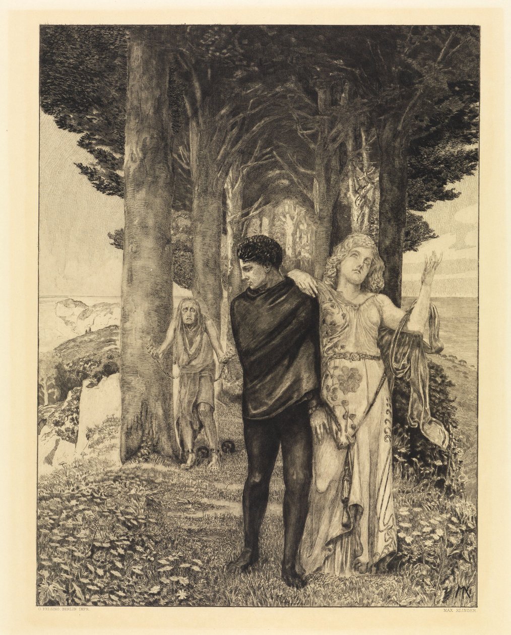 Genie (artiste) (Sur la mort, deuxième partie, opus XI, feuille 3) - Max Klinger