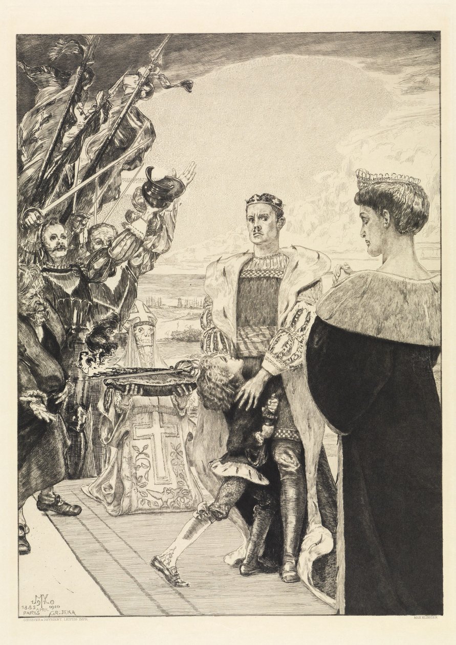 Le Souverain (De la mort, deuxième partie, opus XI, feuille 2) - Max Klinger