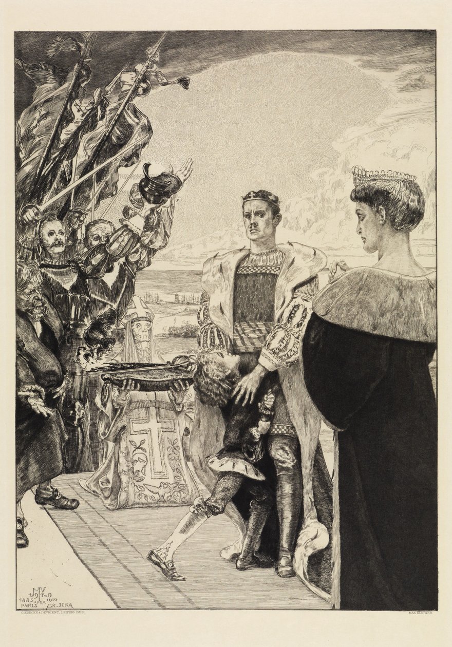 Le Souverain (De la mort, deuxième partie, opus XI, feuille 2) - Max Klinger