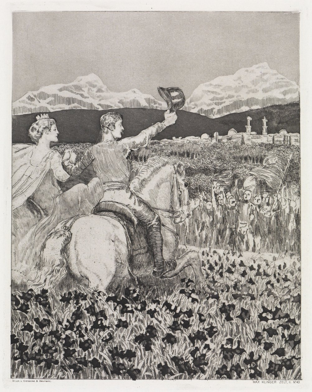 Dans son propre pays (Tente, opus XIV, 2e partie, n° 43) - Max Klinger