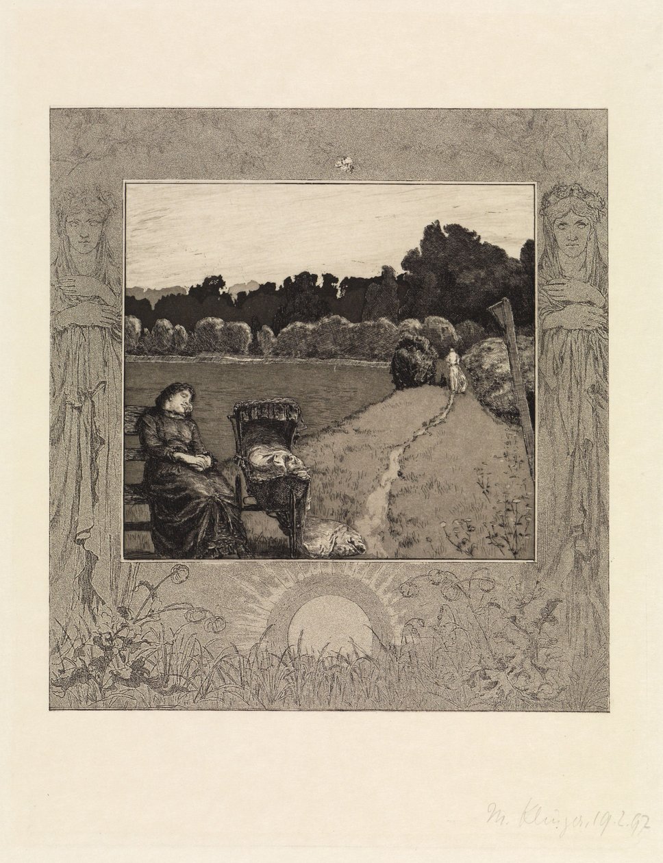 Enfant (De la mort, première partie, opus XI, planche 5) - Max Klinger
