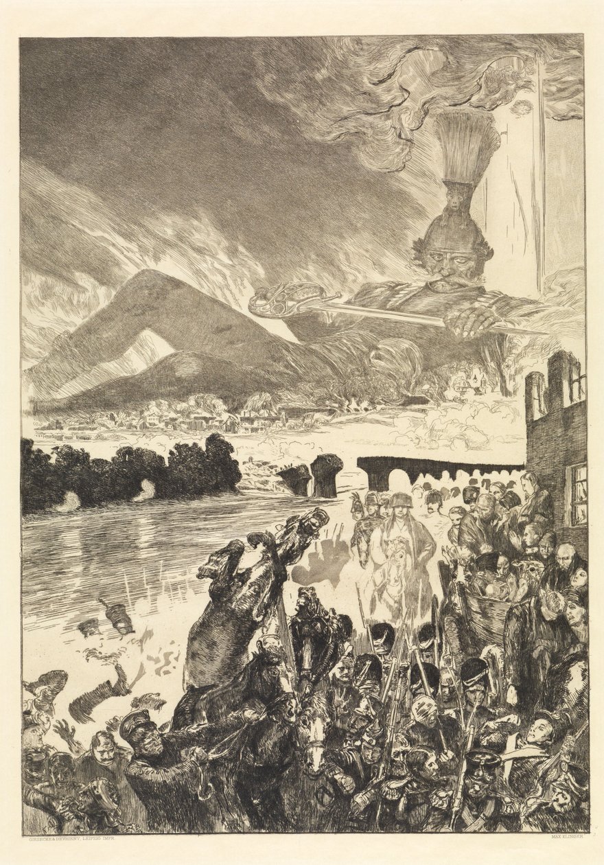 Guerre (De la mort, deuxième partie, opus XI, feuille 5) - Max Klinger