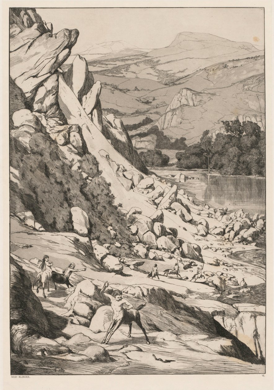 Landslide Opus IV, 6, 1881 - Max Klinger