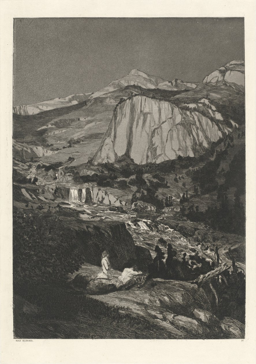 Nuit au clair de lune Mondnacht: pl. 4, publié 1881 - Max Klinger