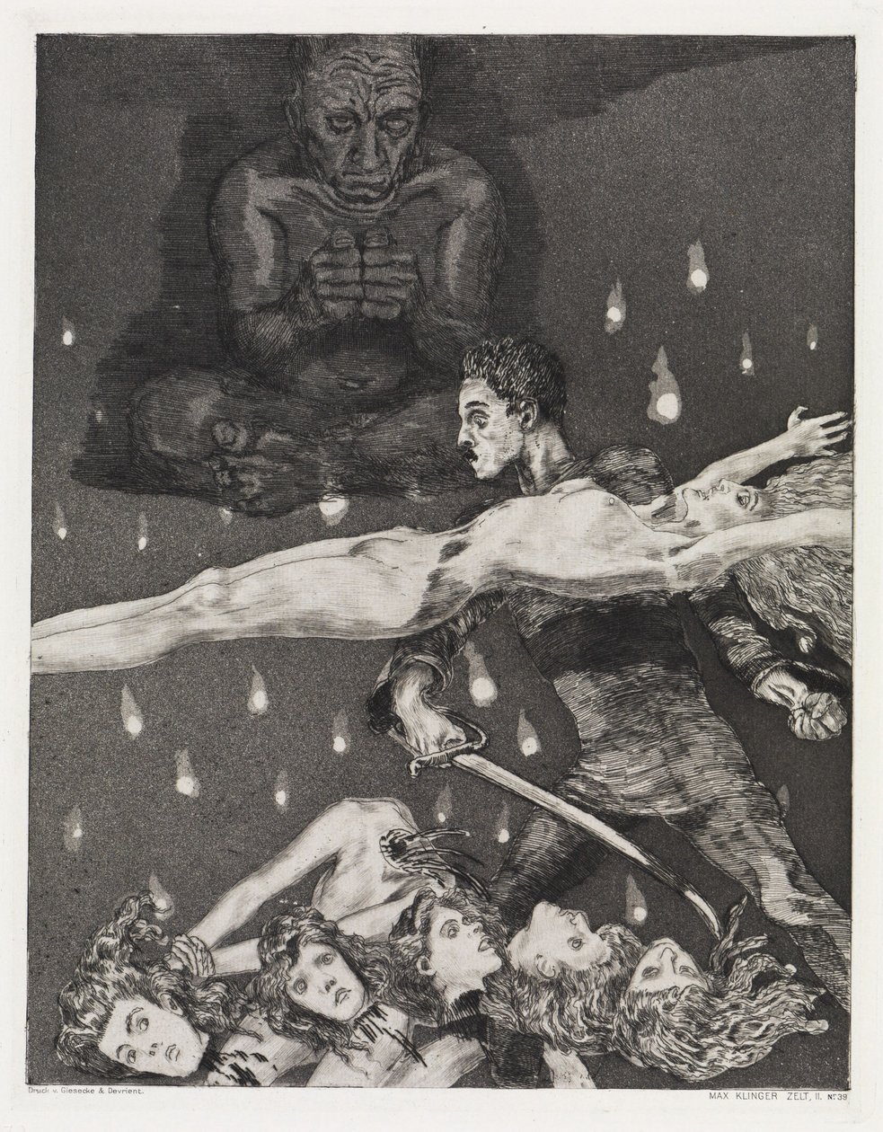 Meurtre, Tente, opus XIV, partie 2, no 39 - Max Klinger