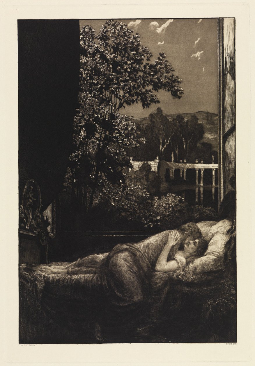 Nuit (Bonheur) (Un amour, Opus X, feuille 5) - Max Klinger