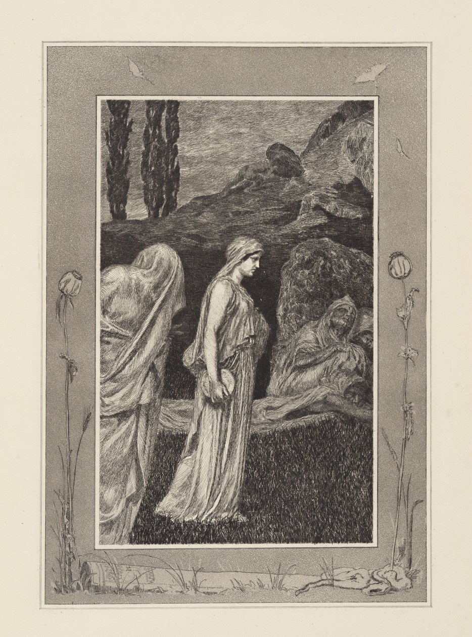 Psyché dans le Tartare (Amour et Psyché, Opus V, planche 39) - Max Klinger