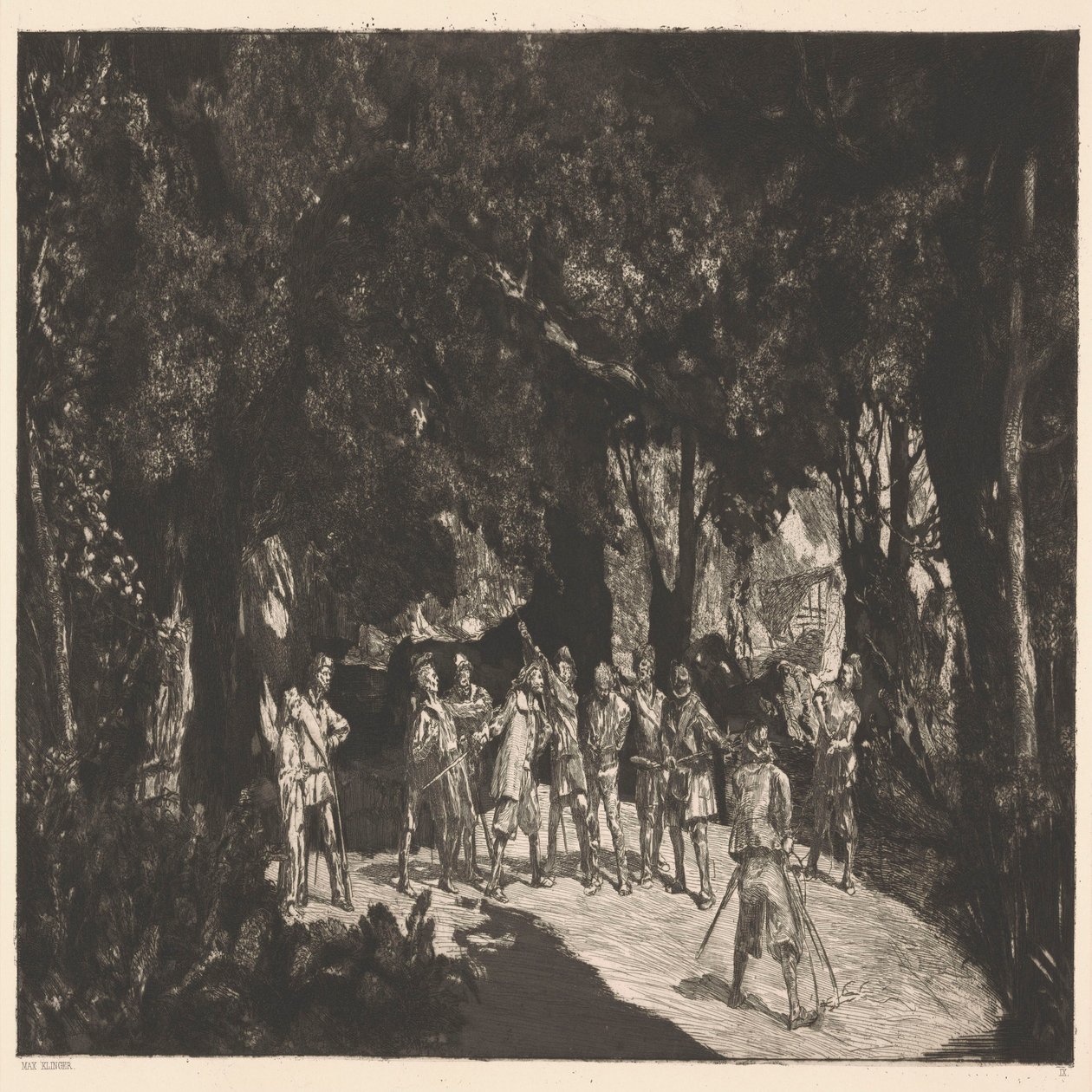 Simplicius parmi les soldats - Max Klinger