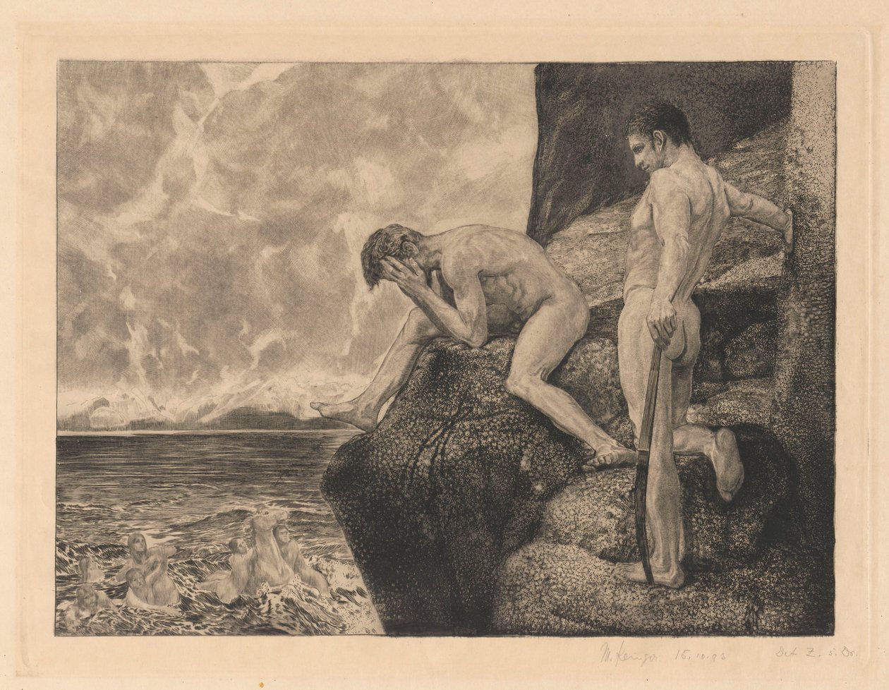 Prométhée délivré, planche 41, Fantaisie sur Brahms, Op. XII - Max Klinger