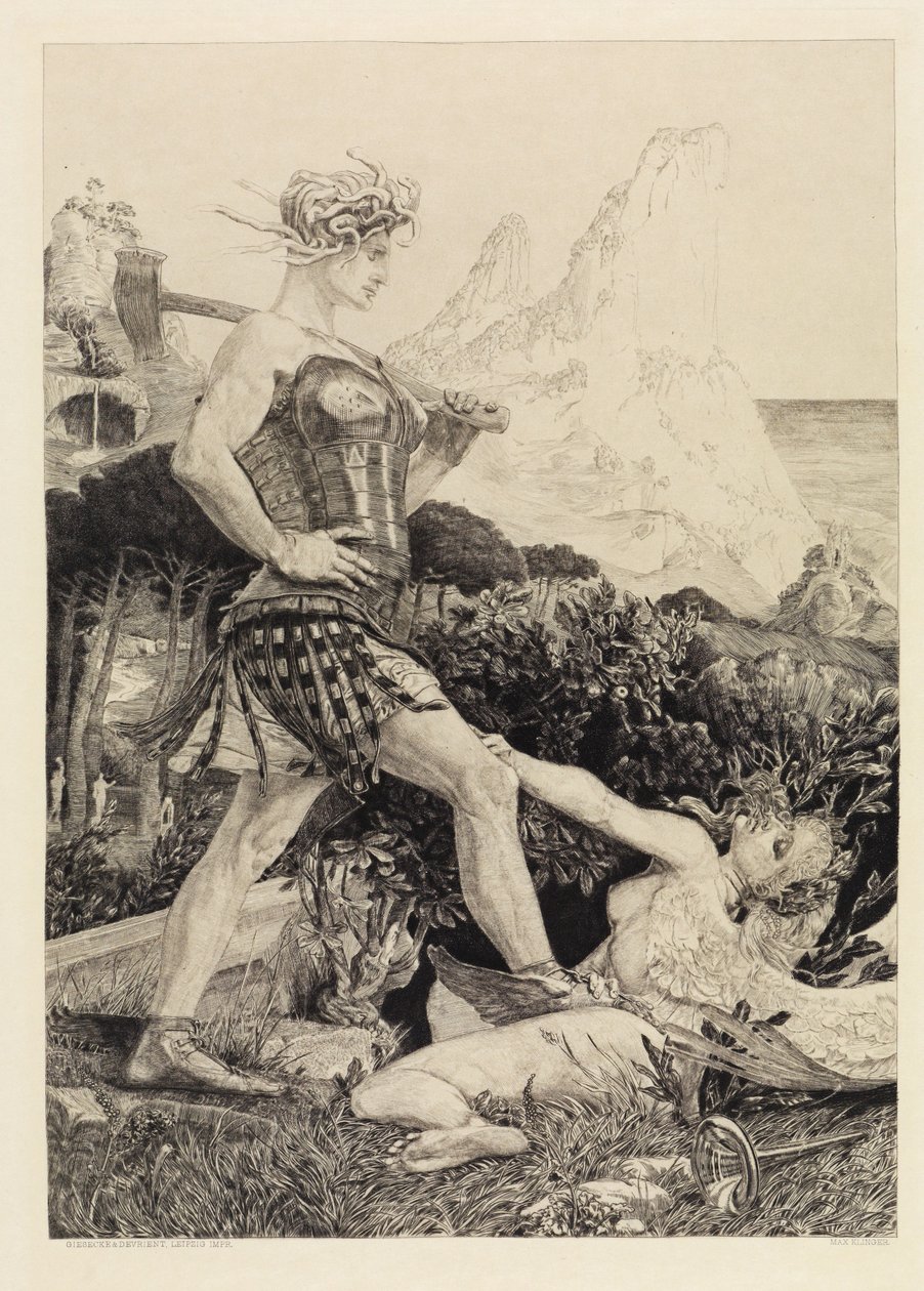 Le temps et la gloire (De la mort, deuxième partie, opus XI, feuille 11) - Max Klinger
