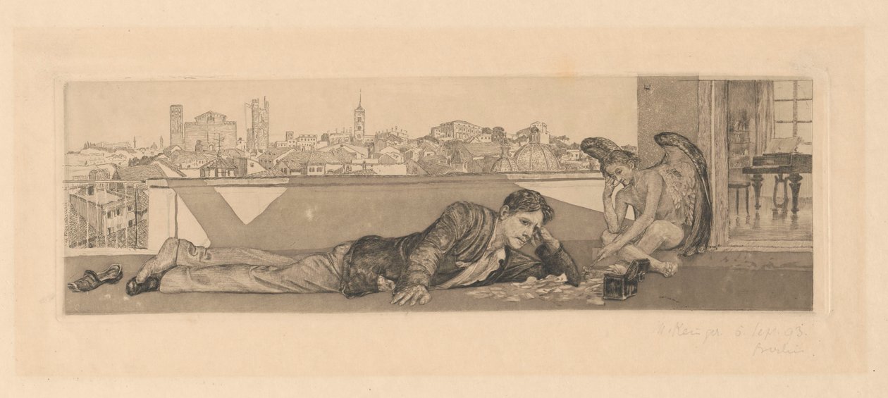 Pour « Vieil amour », feuille 2, Fantaisie Brahms, Op. XII - Max Klinger