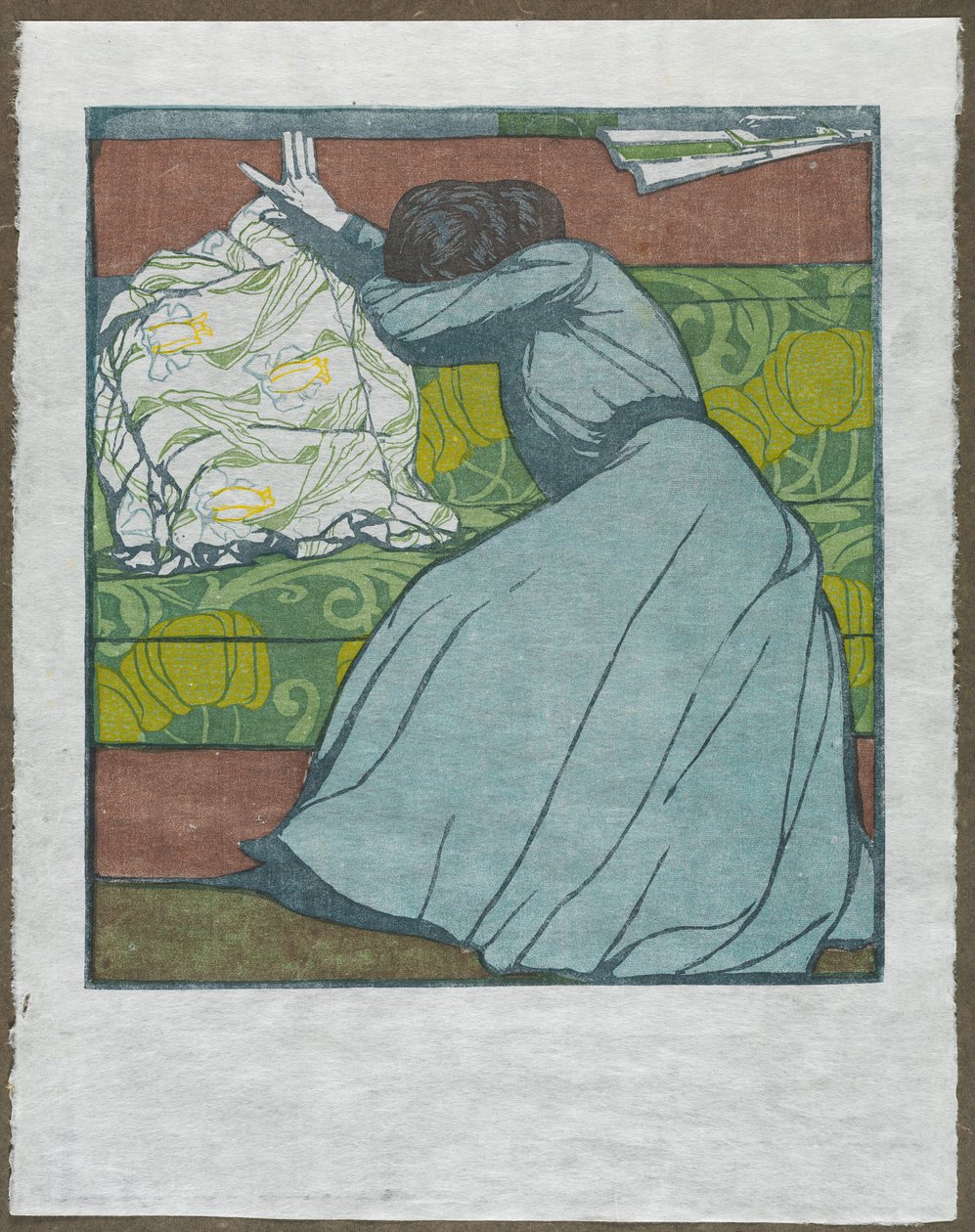 Le coussin Martha Kurzweil assise sur un divan, 1903 - Max Kurzweil