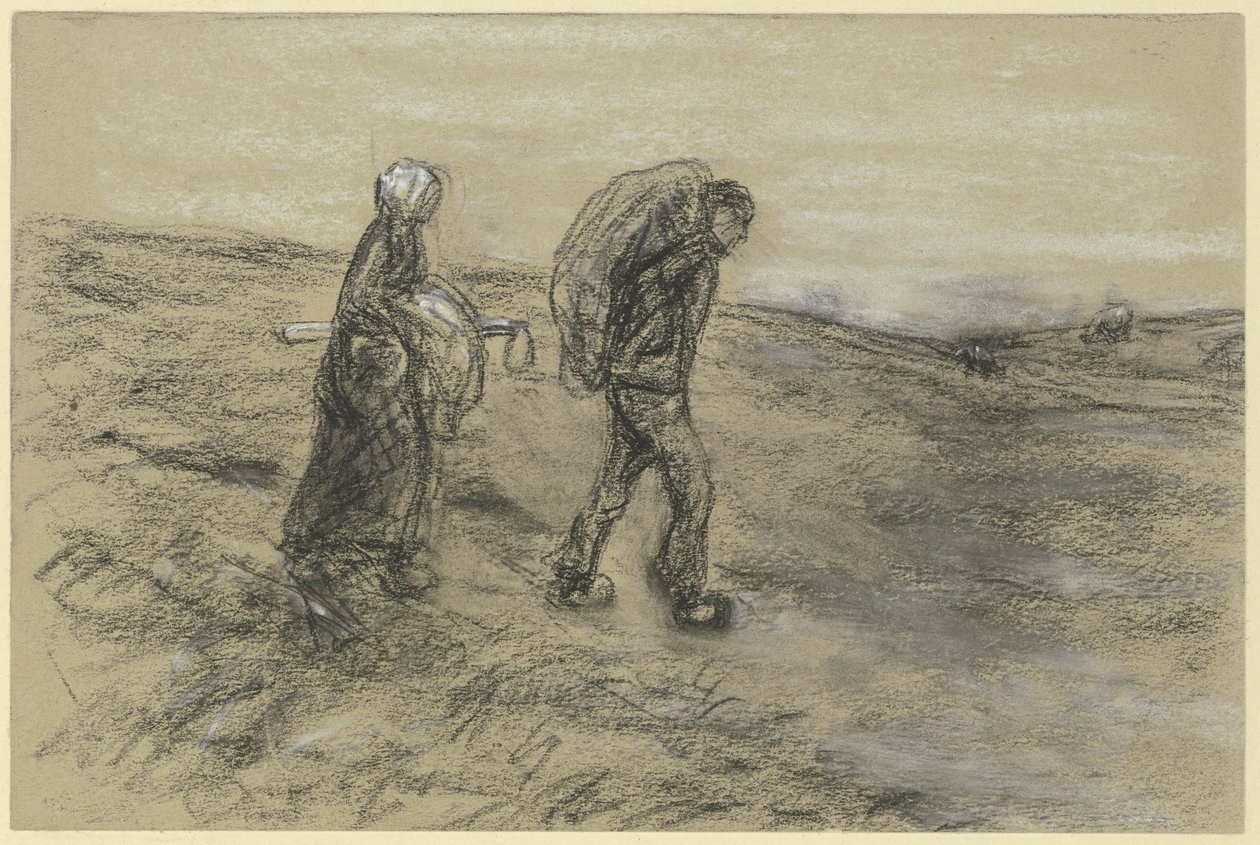 Ouvrier rentrant des champs avec sa femme - Max Liebermann