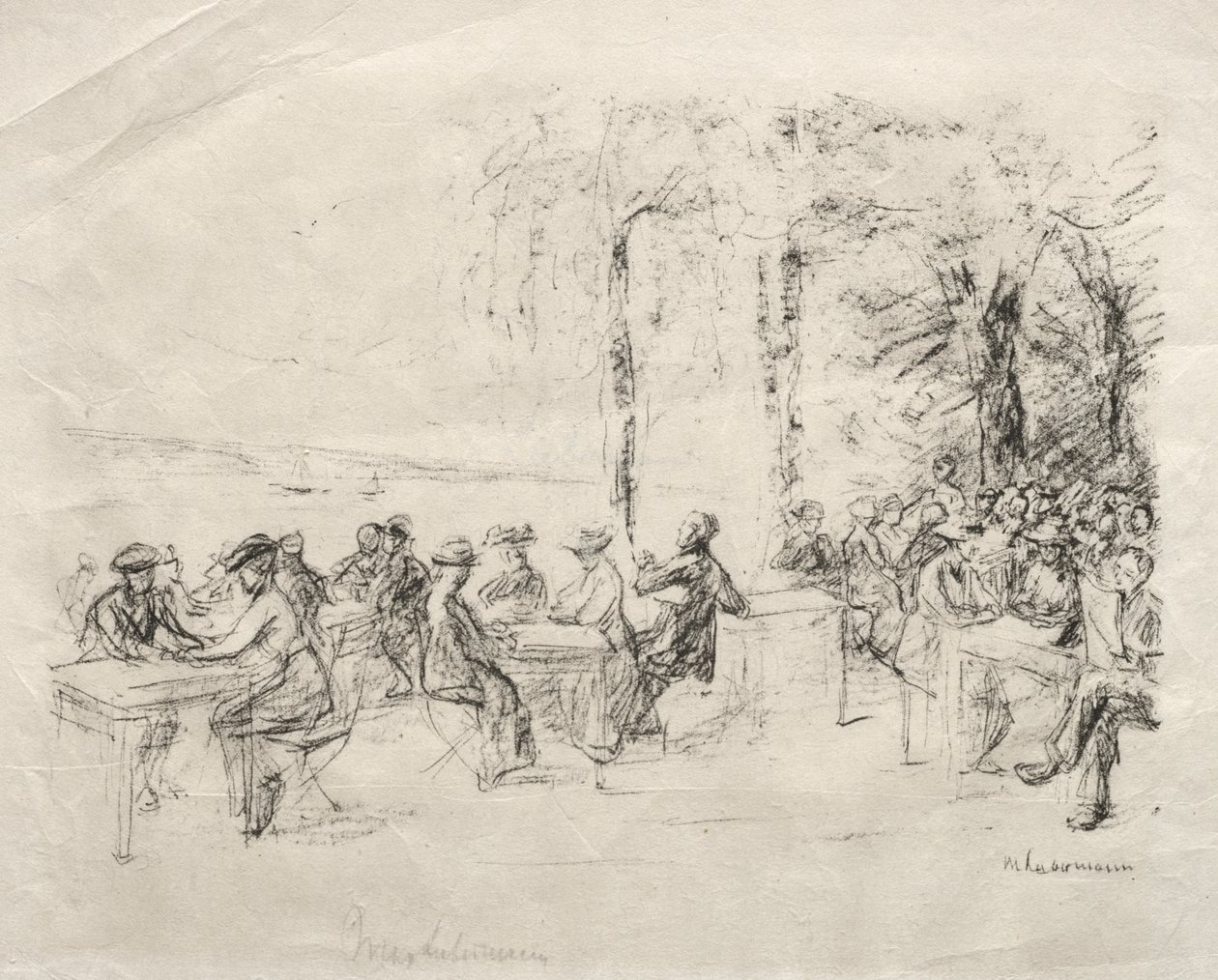 Café sur la Havel - Max Liebermann