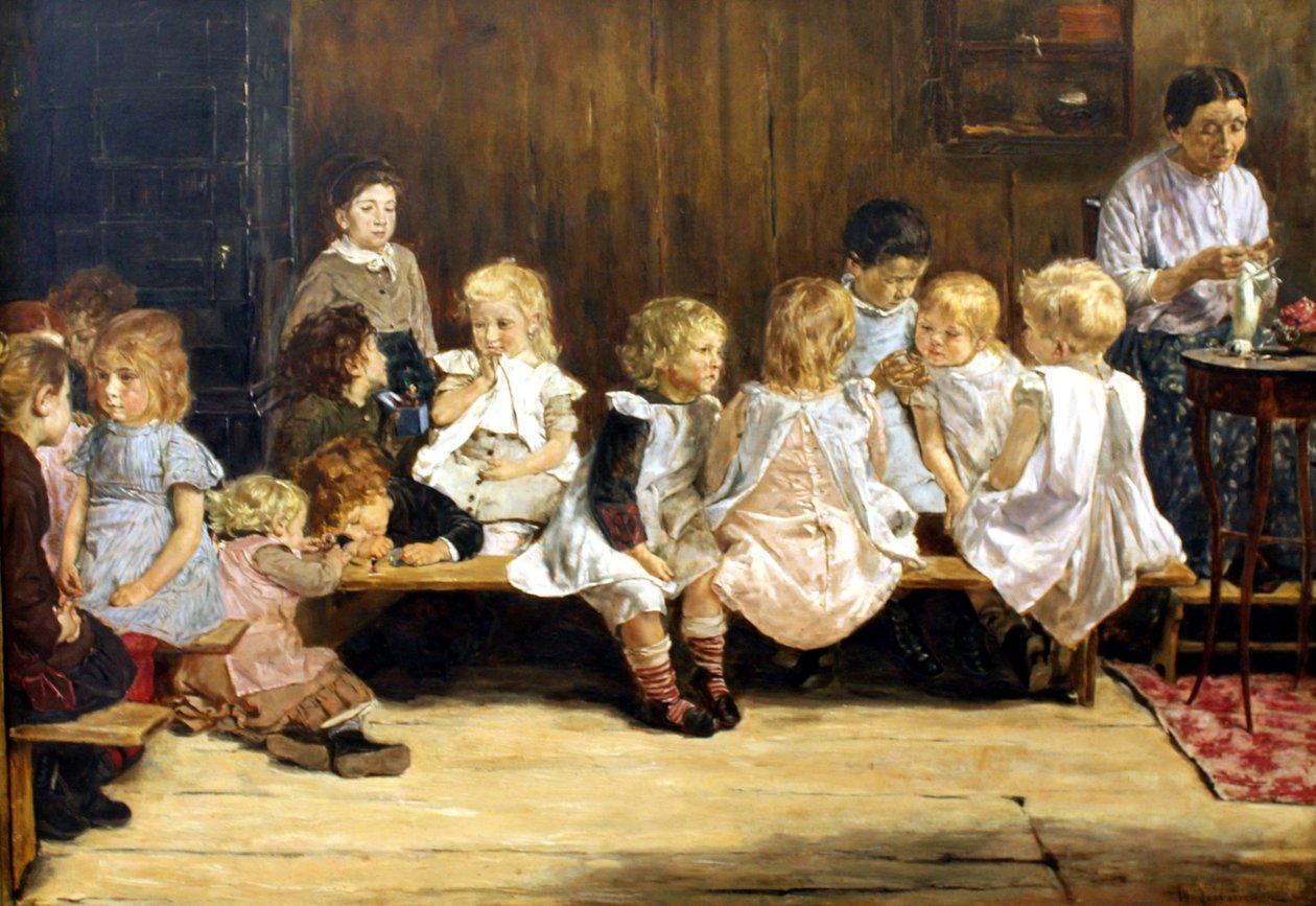 Allemand : Kleinkinderschule in Amsterdam École enfantine à Amsterdam - Max Liebermann