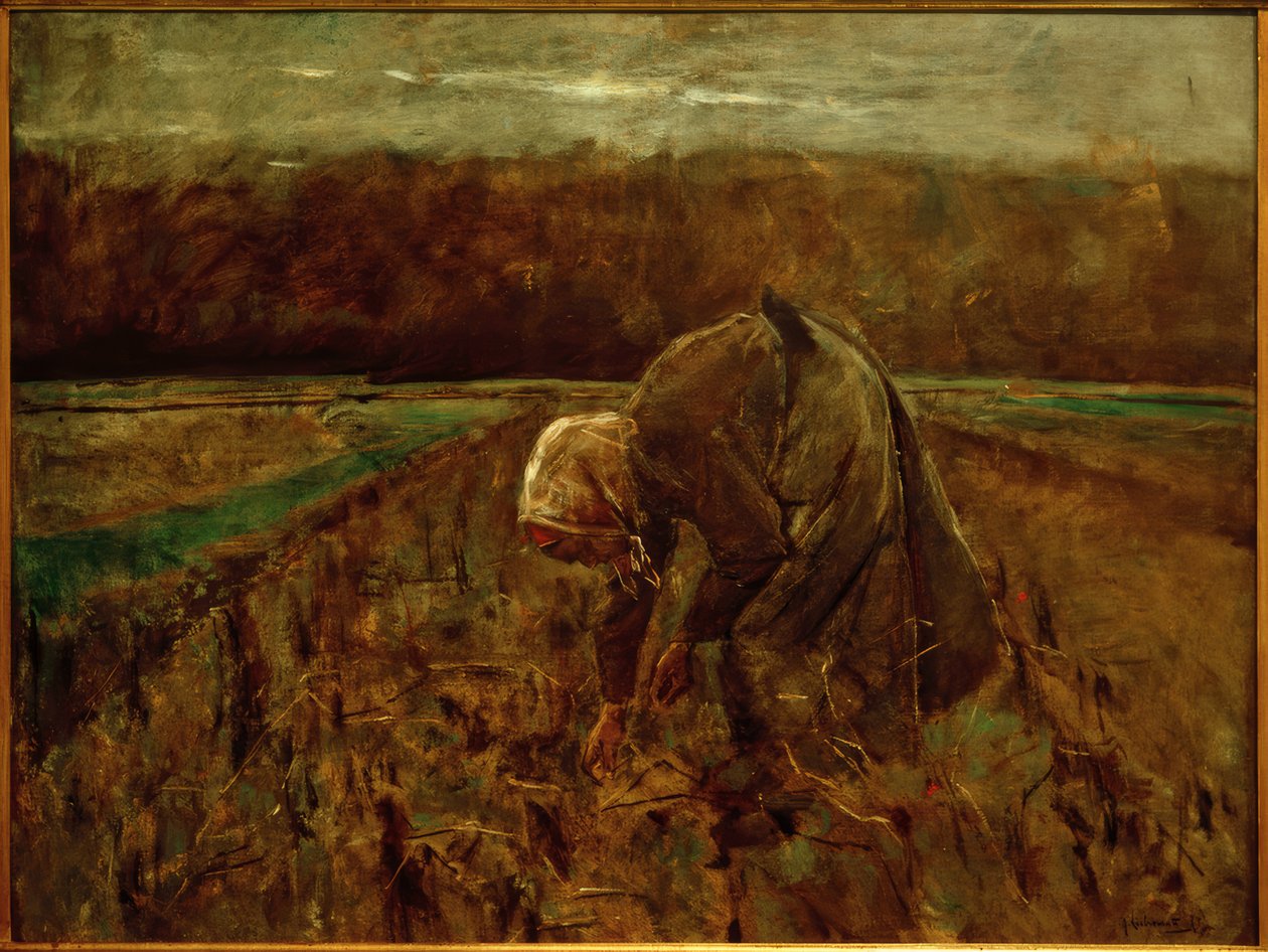 La Récolteuse de pommes de terre - Max Liebermann