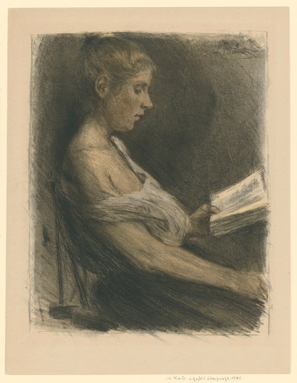Une jeune fille en train de lire - Max Liebermann