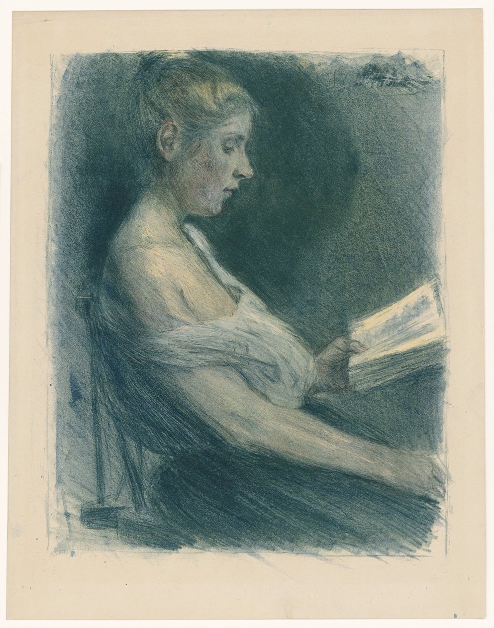 Jeune fille lisant - Max Liebermann