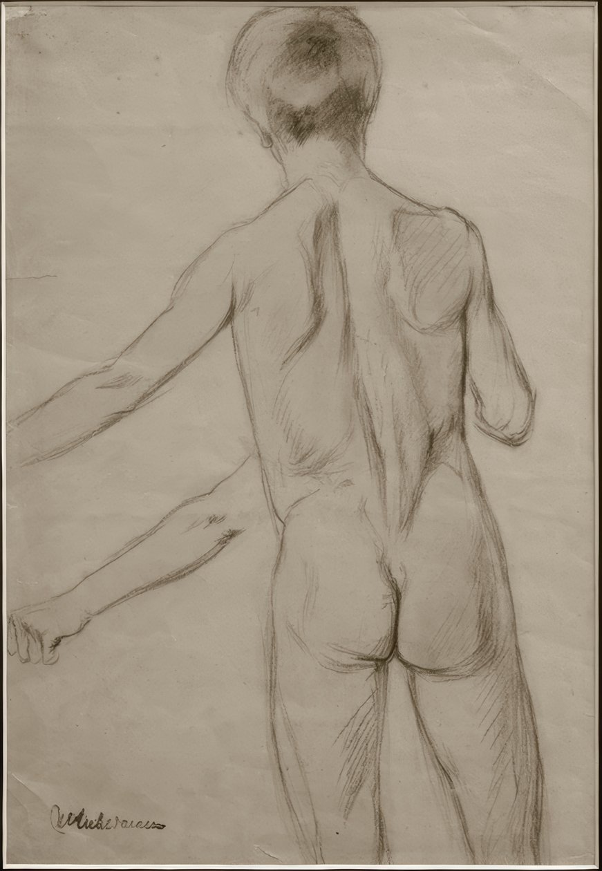 M. Liebermann, Étude pour la peinture Garçons se baignant - Max Liebermann