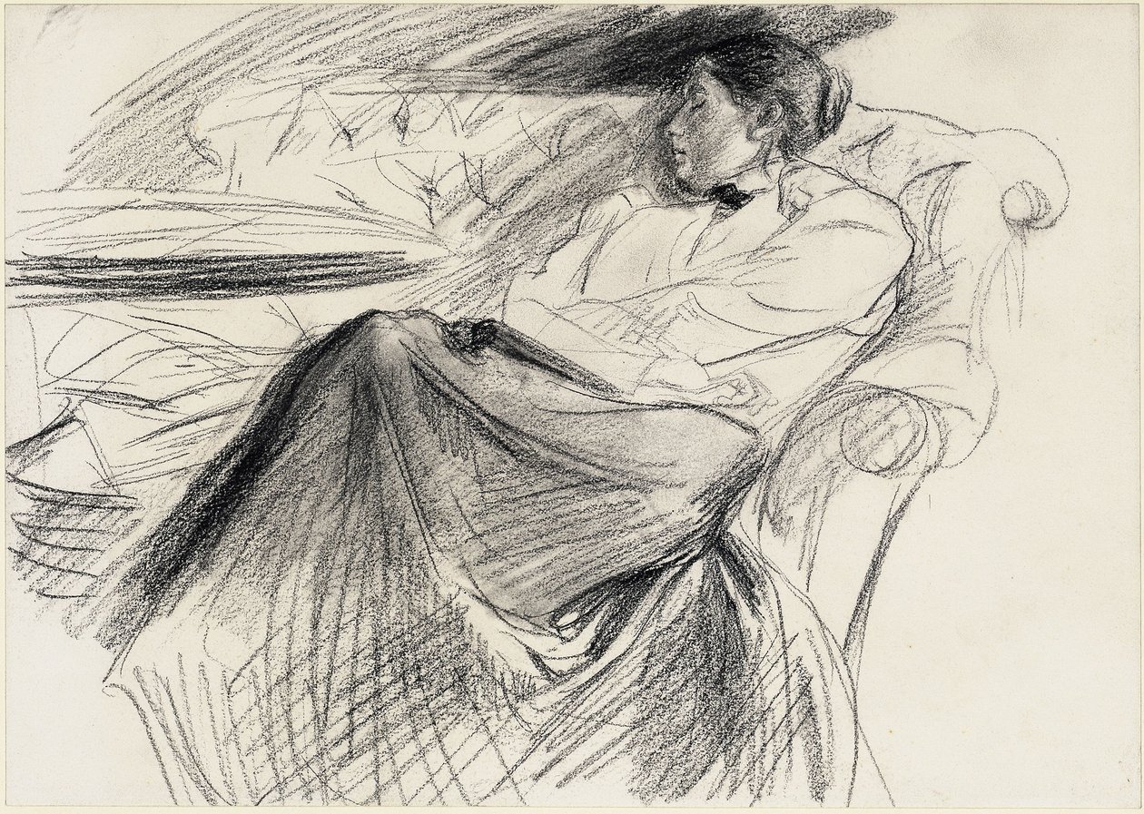Martha Liebermann, endormie - Max Liebermann