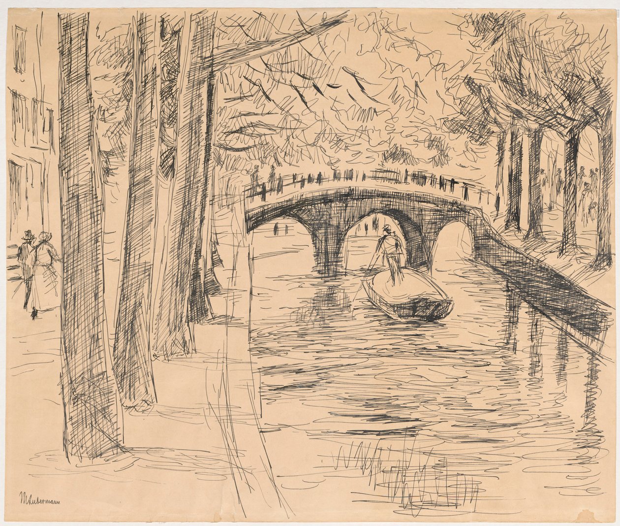 Pont sur le canal à Amsterdam - Max Liebermann
