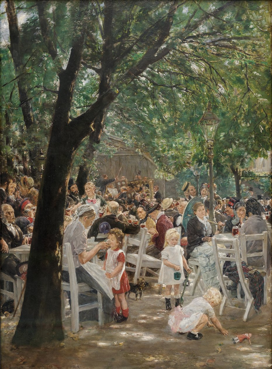 Brasserie en plein air de Munich - Max Liebermann
