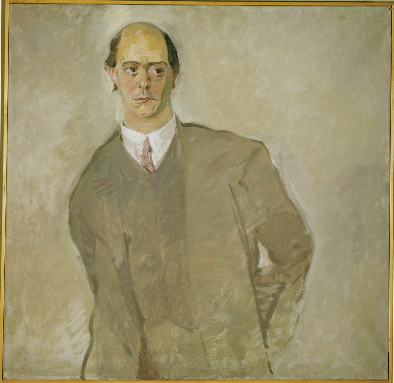 Compositeur Arnold Schoenberg (peinture sur toile) - Max Oppenheimer
