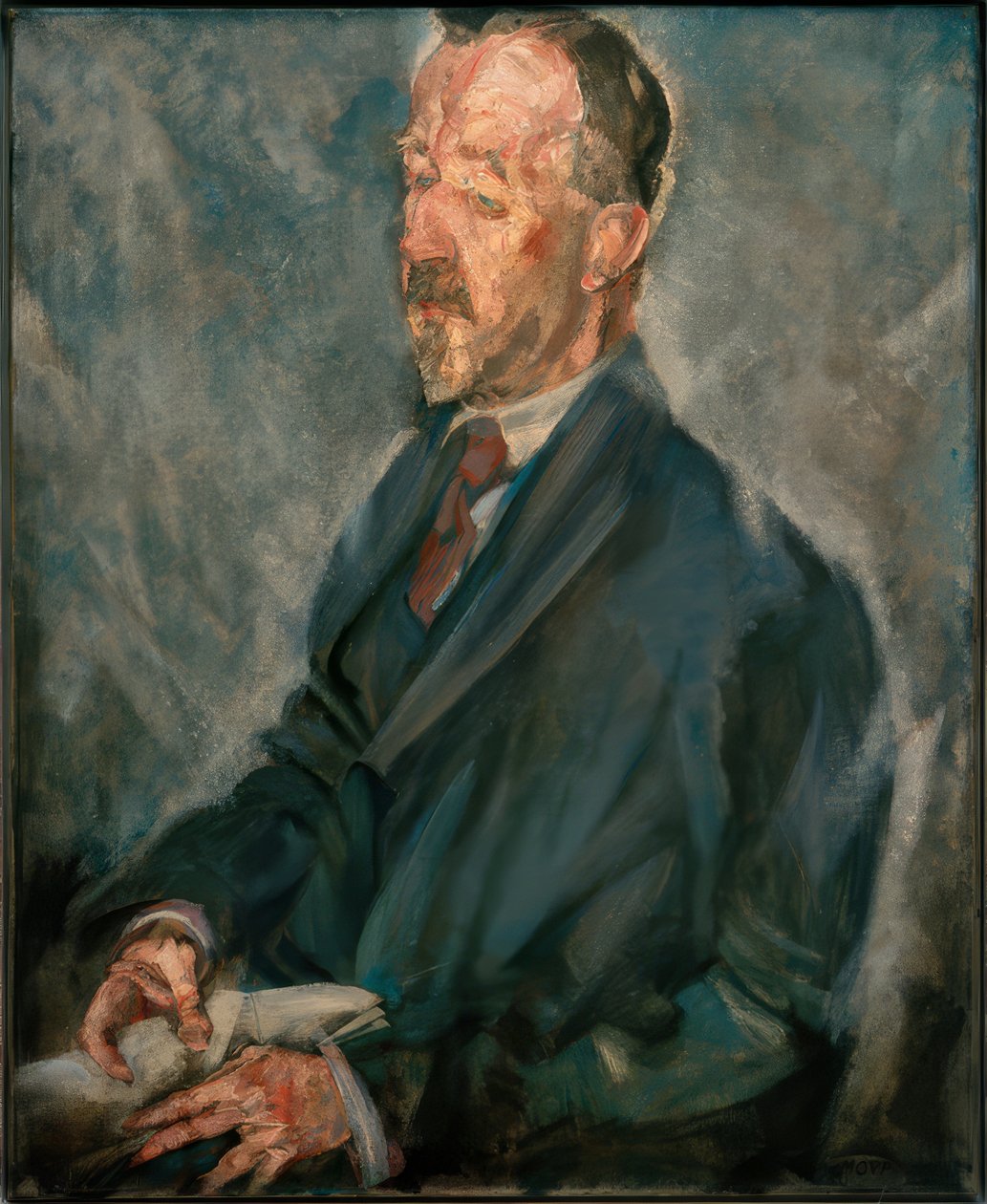 Max Oppenheimer, "Heinrich Mann" / Huile sur toile, 1912 - Max Oppenheimer