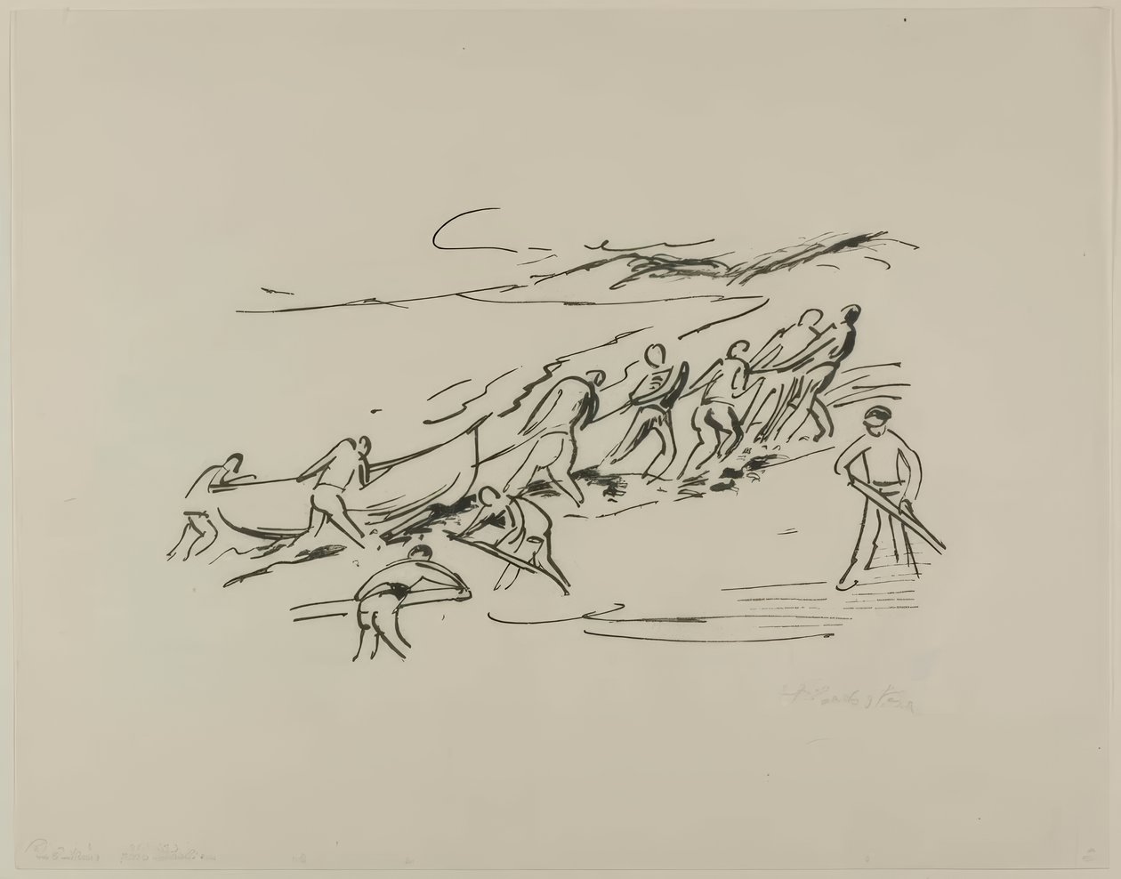 Débarquement, tiré de Travel Pictures : Italie-Mers du Sud - Max Pechstein