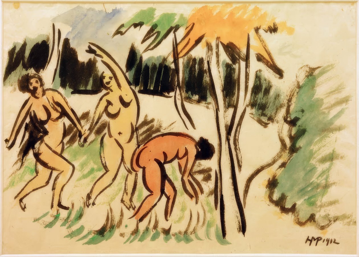 Trois femmes en plein air - Max Pechstein
