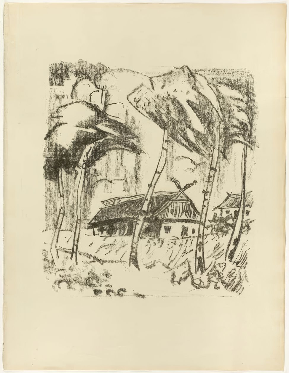 Ferme derrière les bouleaux, extrait de L