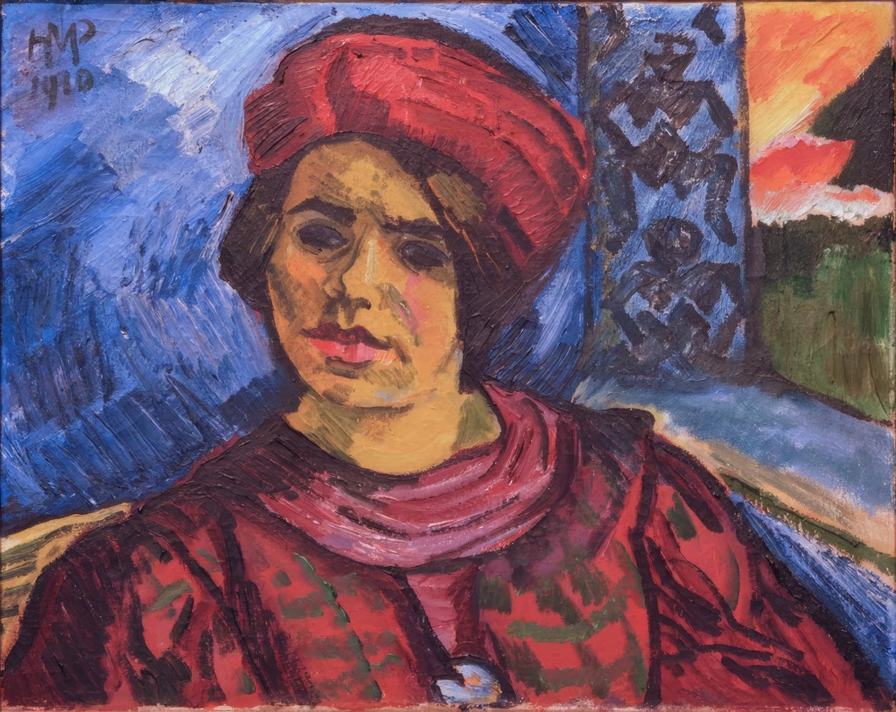 Jeune femme au turban rouge - Max Pechstein