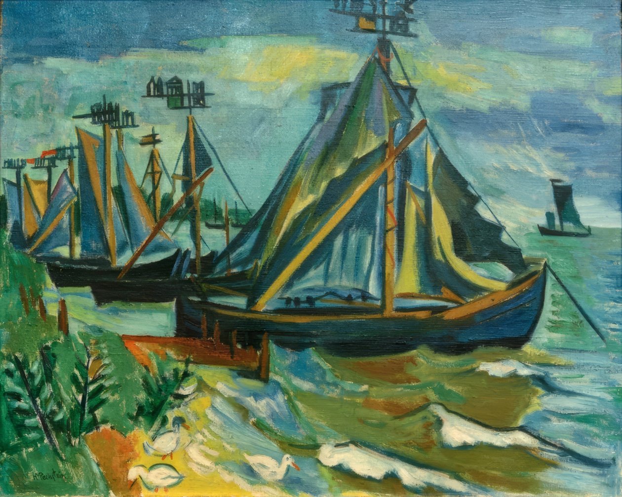 Bateaux à fond plat à Nidden - Max Pechstein