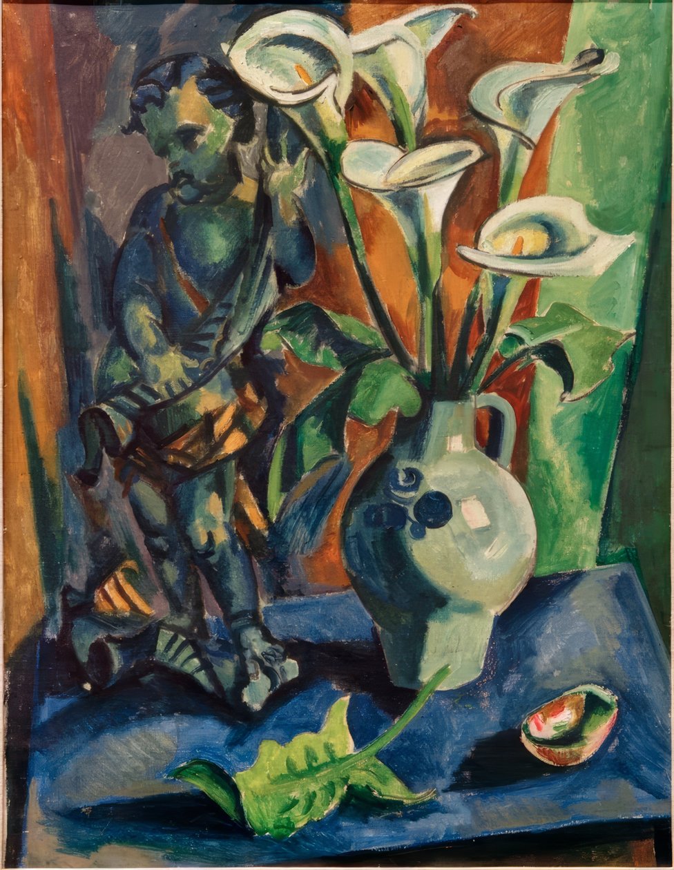 Nature morte avec putto et calla - Max Pechstein