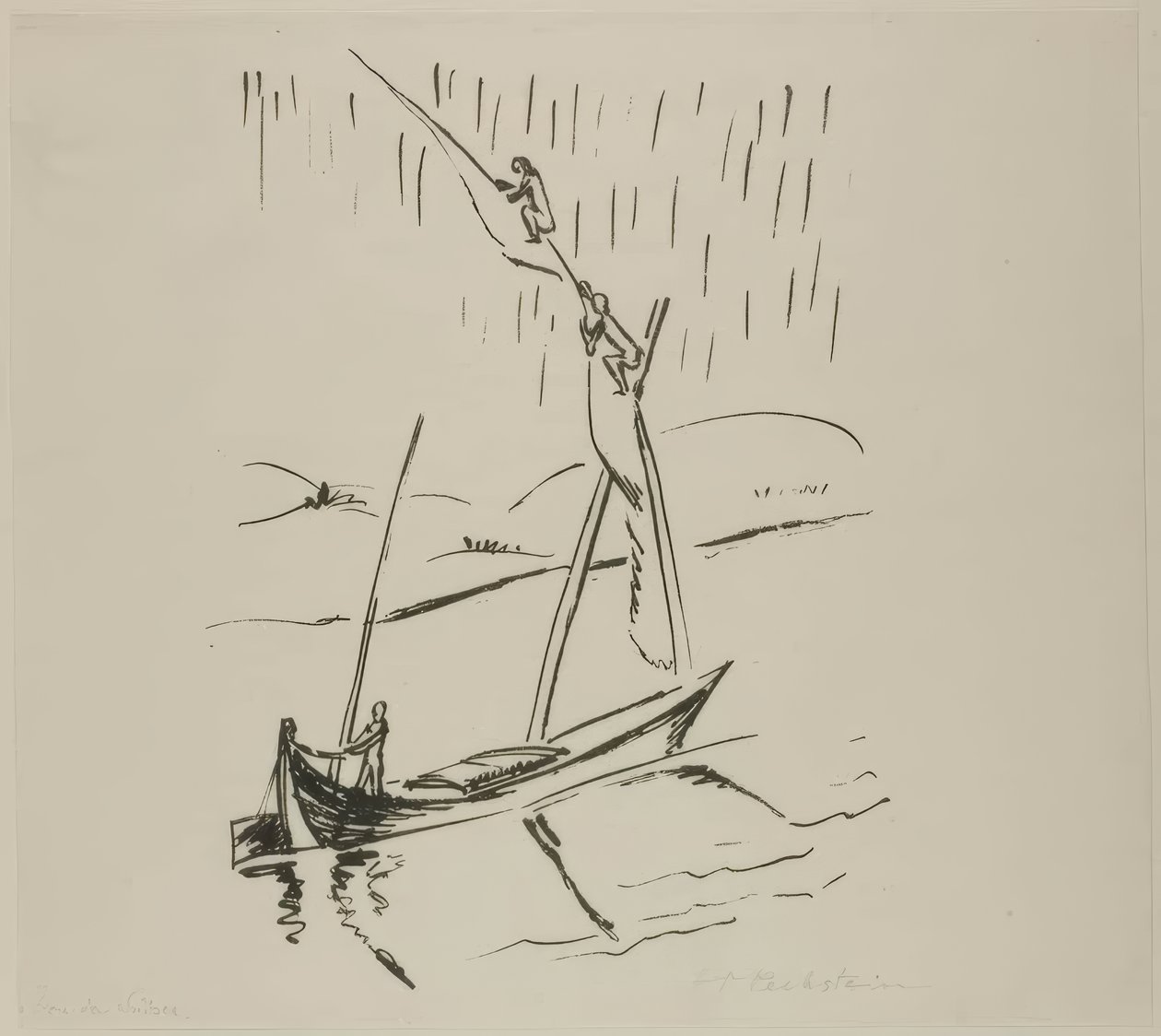 Canal de Suez, tiré de Travel Pictures : Italie-Mers du Sud - Max Pechstein