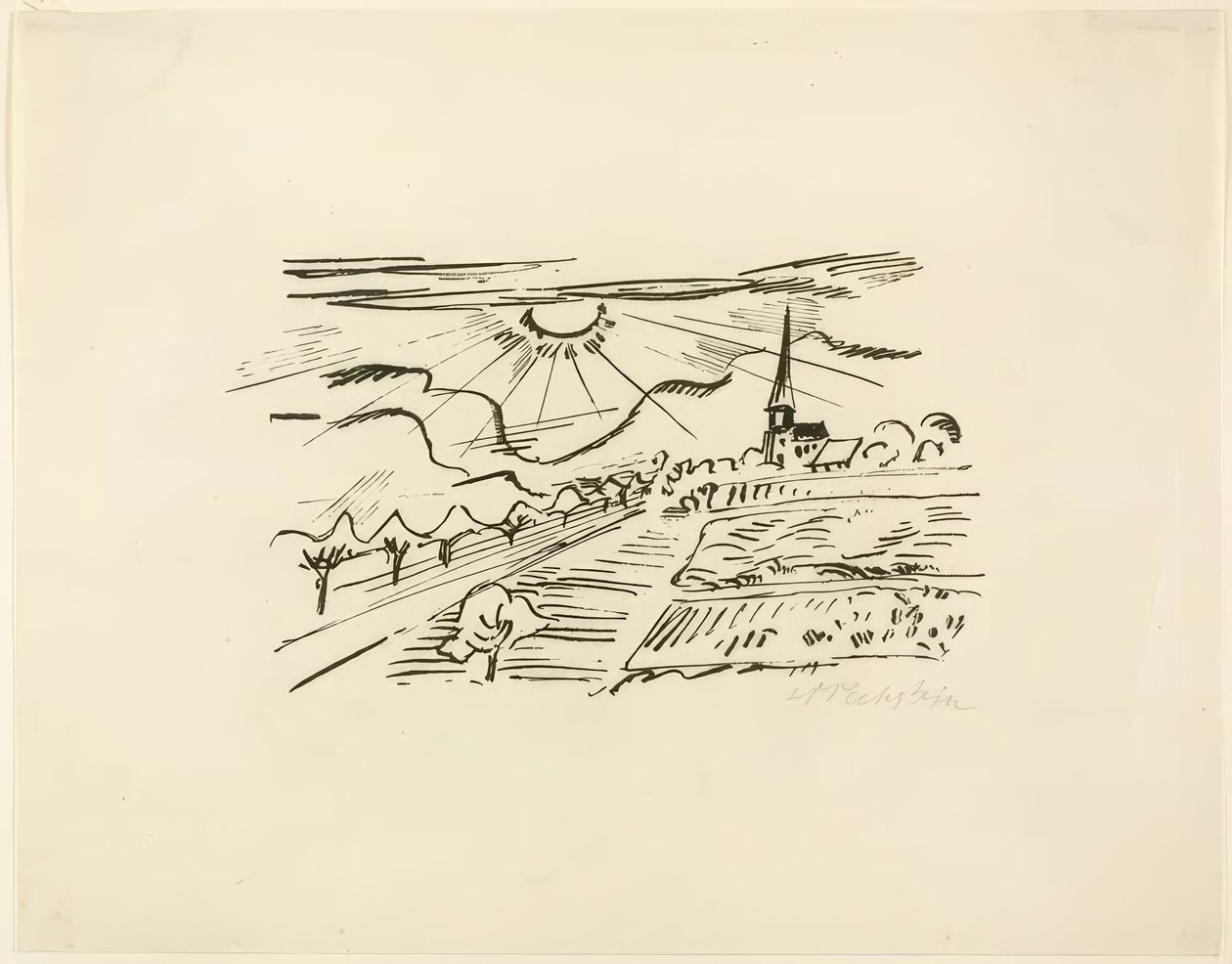 Thuringe, tiré de Travel Pictures : Italie-Mers du Sud - Max Pechstein