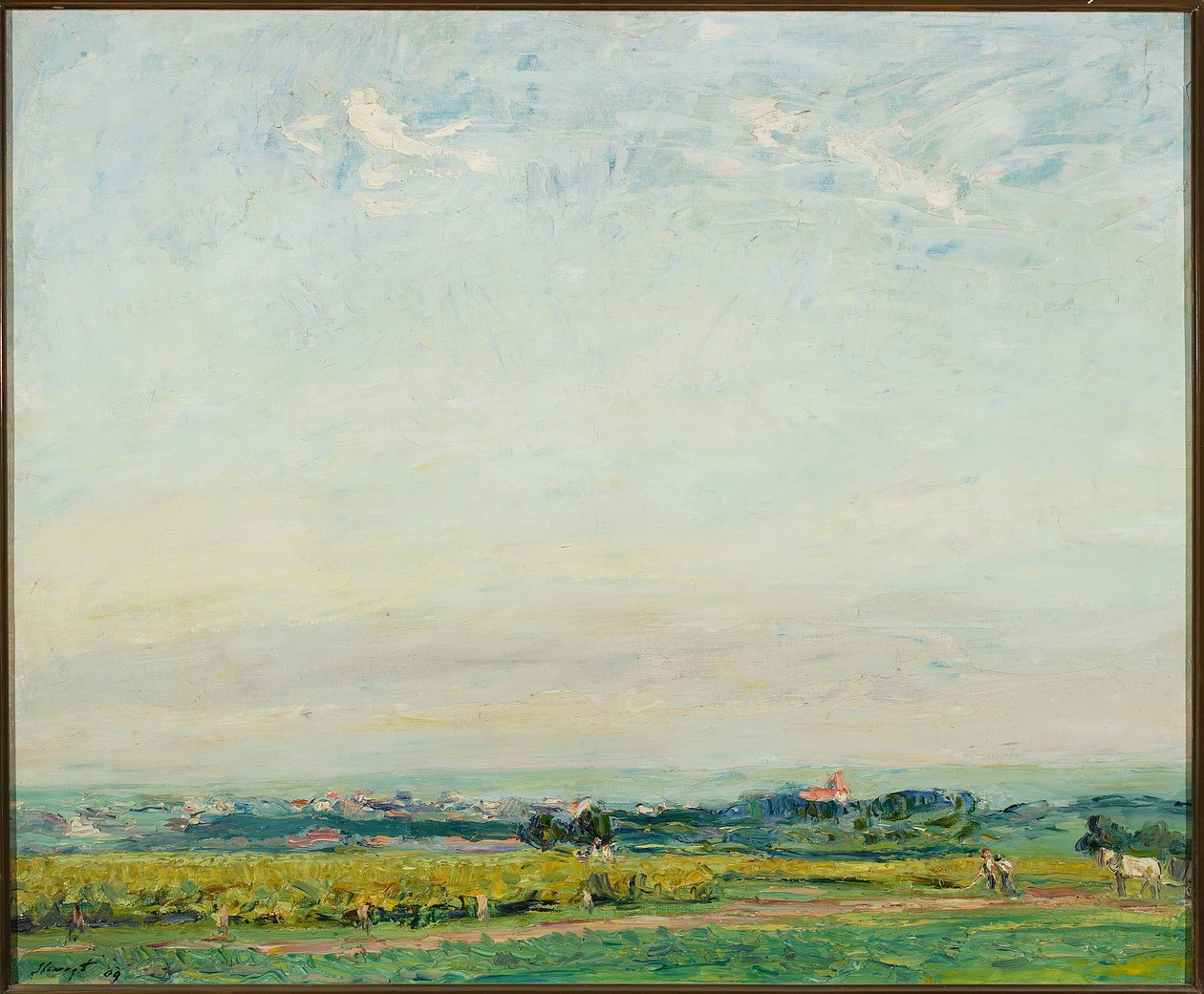 Paysage avec vue sur Landau dans le Palatinat - Max Slevogt